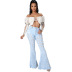 ripped stretch slim flared jeans nihaostyles wholesale clothes NSSF89010