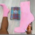 square toe stiletto knit boots nihaostyles clothing wholesale NSYBJ89012