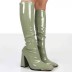 square-toe thick-heeled bright leather high-heeled long-tube boots nihaostyles clothing wholesale NSYBJ89014