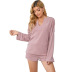 solid color knitting pajamas nihaostyles clothing wholesale NSMDS89077