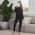 solid color long-sleeved round neck pajamas nihaostyles clothing wholesale NSMDS89078