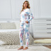 tie-dye round neck pajamas nihaostyles clothing wholesale NSMDS89101
