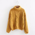 Solid Color High-Neck Twist Loose Long-Sleeved Pullover Sweater NSSX89124