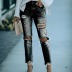 Jeans rasgados con borlas lavados y rasgados NSYF89202