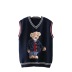Bear Pattern Knitted Vest NSSX89208