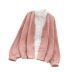 single-breasted twist lantern sleeve knitted cardigan nihaostyles clothing wholesale NSSX89224