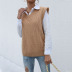 Solid Color Knitted Twist Pullover Vest NSDMB89278