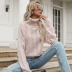 High-Neck Twist Pullover Sweater NSDMB89297
