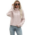 High-Neck Twist Pullover Sweater NSDMB89297