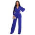 Solid Color Long-Sleeved Knitted Jumpsuit NSXPF89310