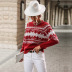 round neck knitted Christmas snowflake sweater nihaostyles wholesale Christmas costumes NSYYF89323