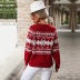 round neck knitted Christmas snowflake sweater nihaostyles wholesale Christmas costumes NSYYF89323