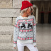 Knitted Round Neck Christmas Sweater NSYYF89325