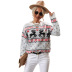 Knitted Round Neck Christmas Sweater NSYYF89325