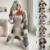 Long Unbuttoned Color-Block Sweater Coat NSYYF89340