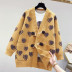 horn buckle love pocket long-sleeved knitted cardigan nihaostyles clothing wholesale NSSX89363