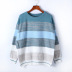 round neck multicolor stitching sweater nihaostyles clothing wholesale NSSX89369