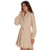 lapel drawstring dress nihaostyles wholesale clothes NSLIH89536