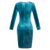 velvet slim long-sleeved dress nihaostyles wholesale clothes NSLIH89539