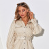 lapel PU leather jacket nihaostyles wholesale clothes NSLIH89555
