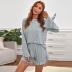 long-sleeved ruffled trumpet sleeves solid color pajamas nihaostyles clothing wholesale NSMDS89649