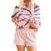 tie-dye waffle v-neck short-sleeved pajamas nihaostyles clothing wholesale NSMDS89669