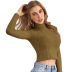 sexy solid color long-sleeved turtleneck knitted sweater nihaostyles wholesale clothing NSLIH89682