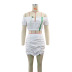 strapless tube top high waist two-piece set nihaostyles wholesale clothes NSLIH89718