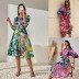 long sleeve Printed Dress nihaostyles wholesale clothes NSXIA90171