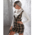High-Waist Plaid Slip Dress NSGXY98689