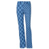 Blue Plaid Print Loose Wide-Leg Pants NSHTL98793