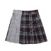 Diablo Style College Wind Stitching Contrast Plaid High Waistchain Skirt NSGYB98911