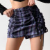 Drawstring Diablo Style Pleated Skirt NSGYB98937