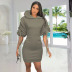 Solid Color Stitching Hooded Knitted Dress NSQYT99021