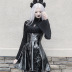 Punk Dark Style Black Pvc Sling Dress NSGYB99094