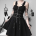 sexy dark style loose backless sling dress nihaostyles wholesale clothing NSGYB99102