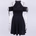 Dark Style Sexy Hollow Perspective Crescent Off-Shoulder Dress NSGYB99114