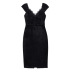 dark style pure color v-neck slit  dress nihaostyles wholesale clothing NSGYB99133