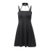Hanging Neck Knitted Stretch Diablo Style Dress NSGYB99140