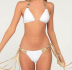 Golden Tassel Halterneck Bikini 2 Piece Swimwear NSKLL102251