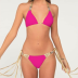 Golden Tassel Halterneck Bikini 2 Piece Swimwear NSKLL102251