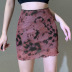Printed Net Yarn Short Skirt NSAFS102500