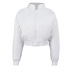 Stand Collar Waist Zipper Cropped Cotton-Padded Jacket NSAFS102513
