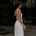 One-Word Neck Slim-Fit Mid-Length Backless Slip Dress NSAFS102516