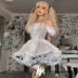 Puff Sleeve Lace Princess Dress NSAFS102524