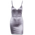 Solid Color Low Cut Slip Prom Dress NSAFS102765