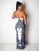 Ethnic Printed Slim Mopping Sling Dress NSXPF102982