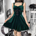Diablo Style Lace A-Line Suspender Dress NSAFS103034