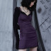 Sling Lace Stitching Pleated Slim Dress NSAFS103041