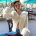 Furry Collar Knitted Jacket NSAFS103062